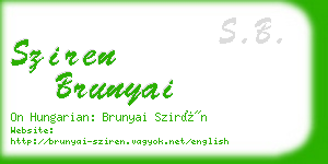 sziren brunyai business card